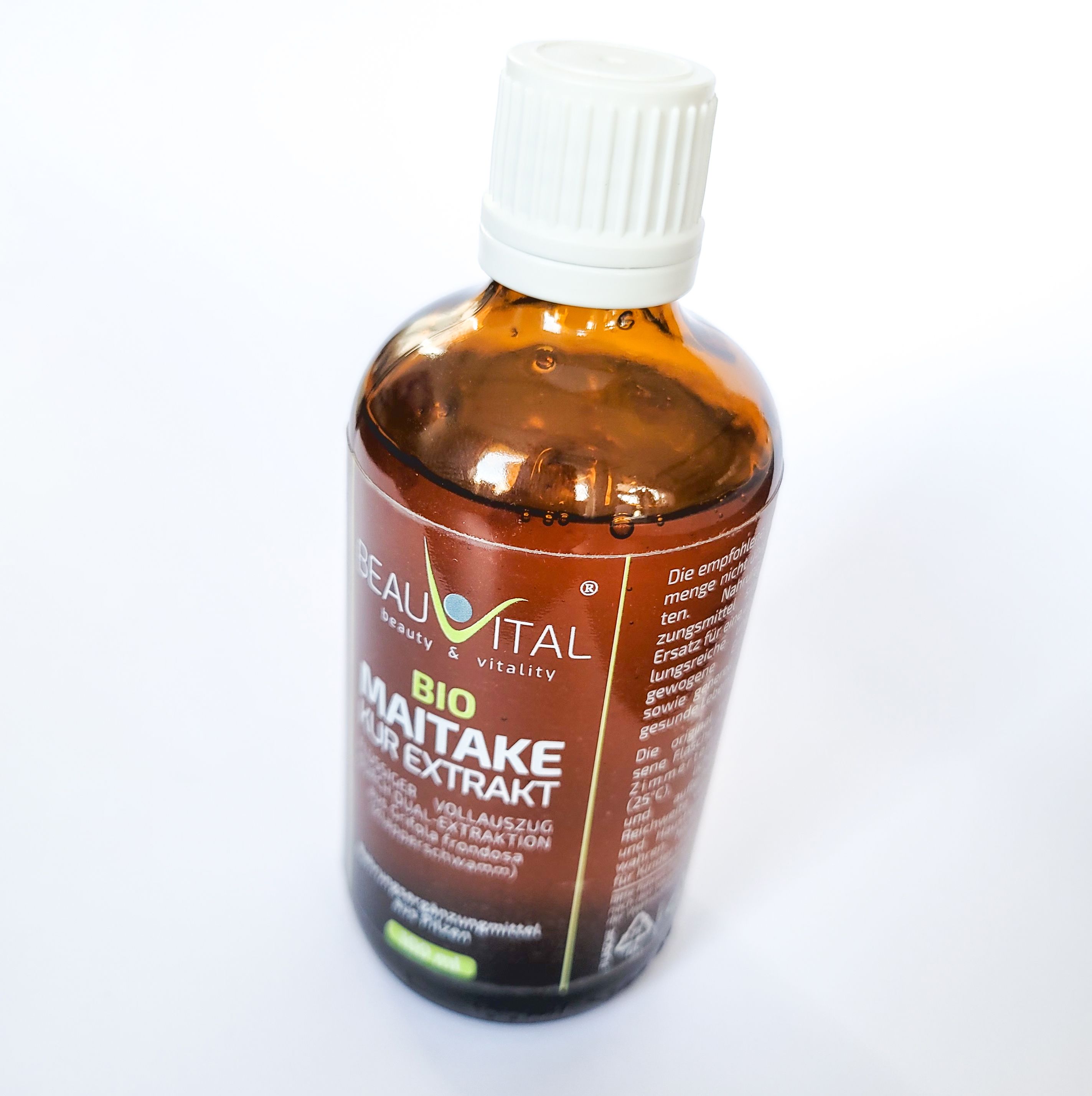 BEAUVITAL® Bio Maitake Kurextrakt | Flüssiger Vollauszug durch Dual-Extraktion
