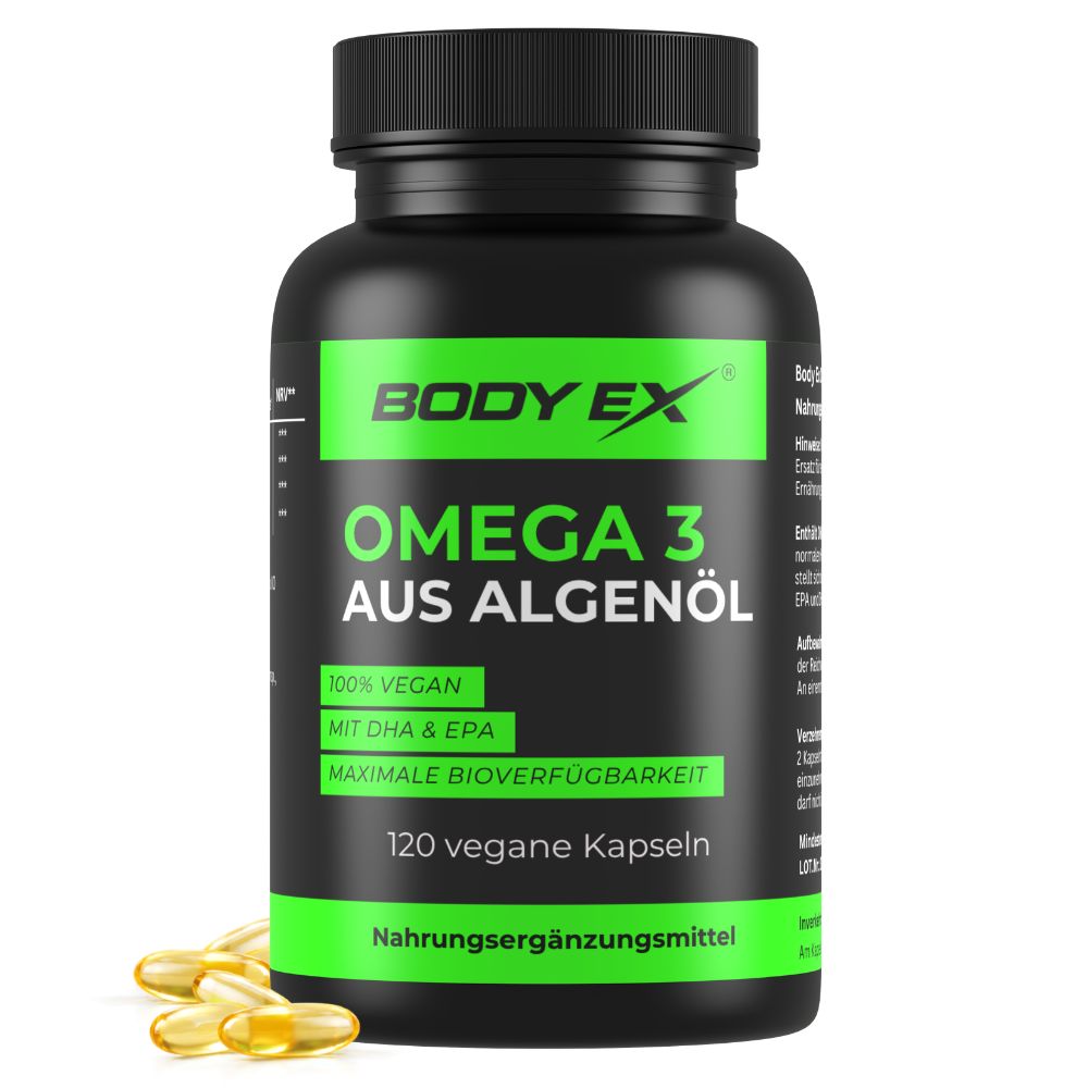 Body Ex® Omega 3 Kapseln aus Algenöl, vegan & hochdosiert 156 g