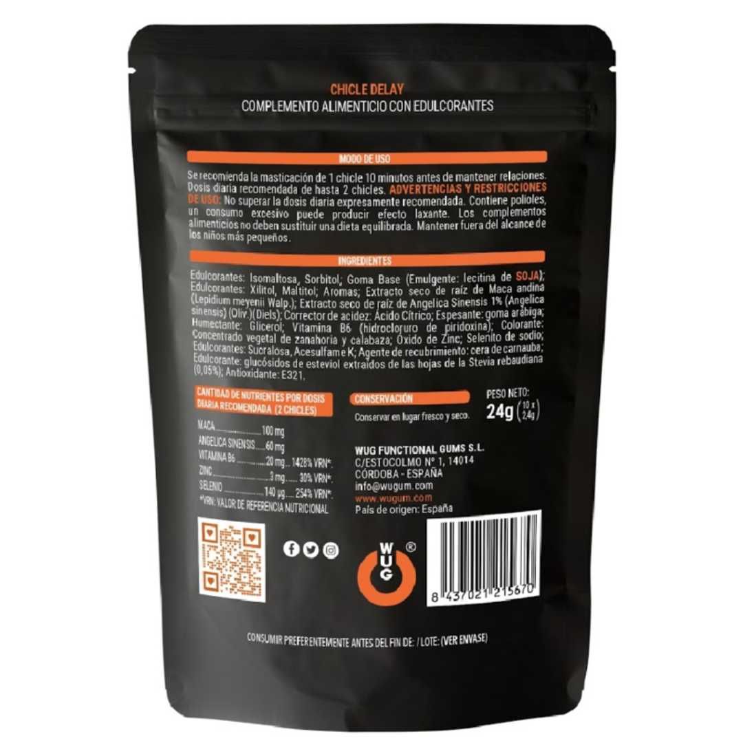 Rückseite der schwarzen Verpackung mit Text. Enthält Informationen zu Inhaltsstoffen, Gebrauchsanweisung und Hersteller.