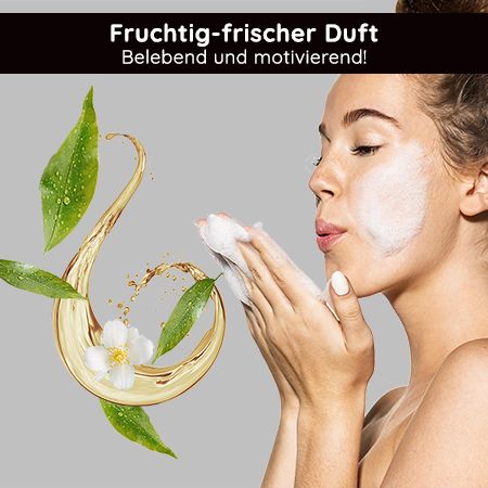 RAU Cosmetics Cleansing & Refreshing Foam - cremiger Gesichtsreiniger mit Orangenduft 200 ml Waschgel