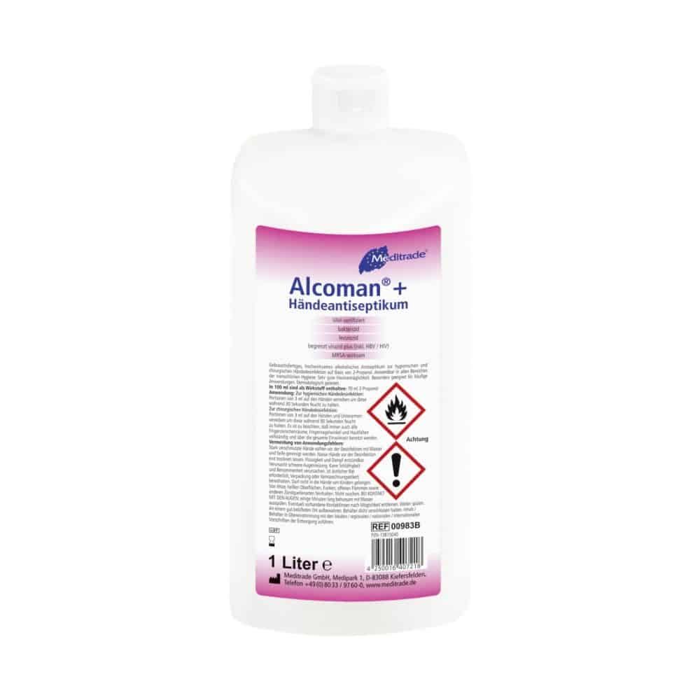 Meditrade Alcoman® plus Händedesinfektionsmittel 1 l Desinfektionslösung