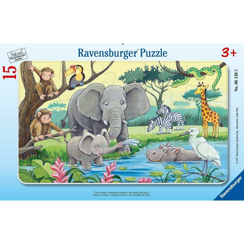 ravensburger Afrikanische Tiere Puzzle 15 Teile