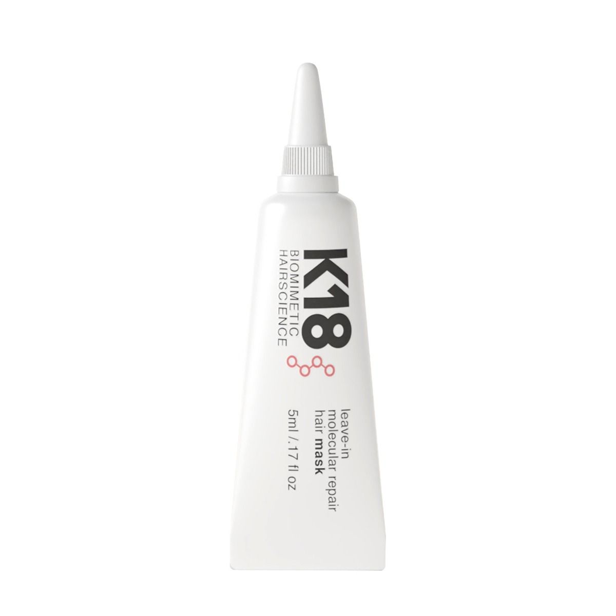 K18 Leave-In Molecular Repair Hair Mask Tube mit Applikatorspitze, 5ml / 0.17 fl oz.