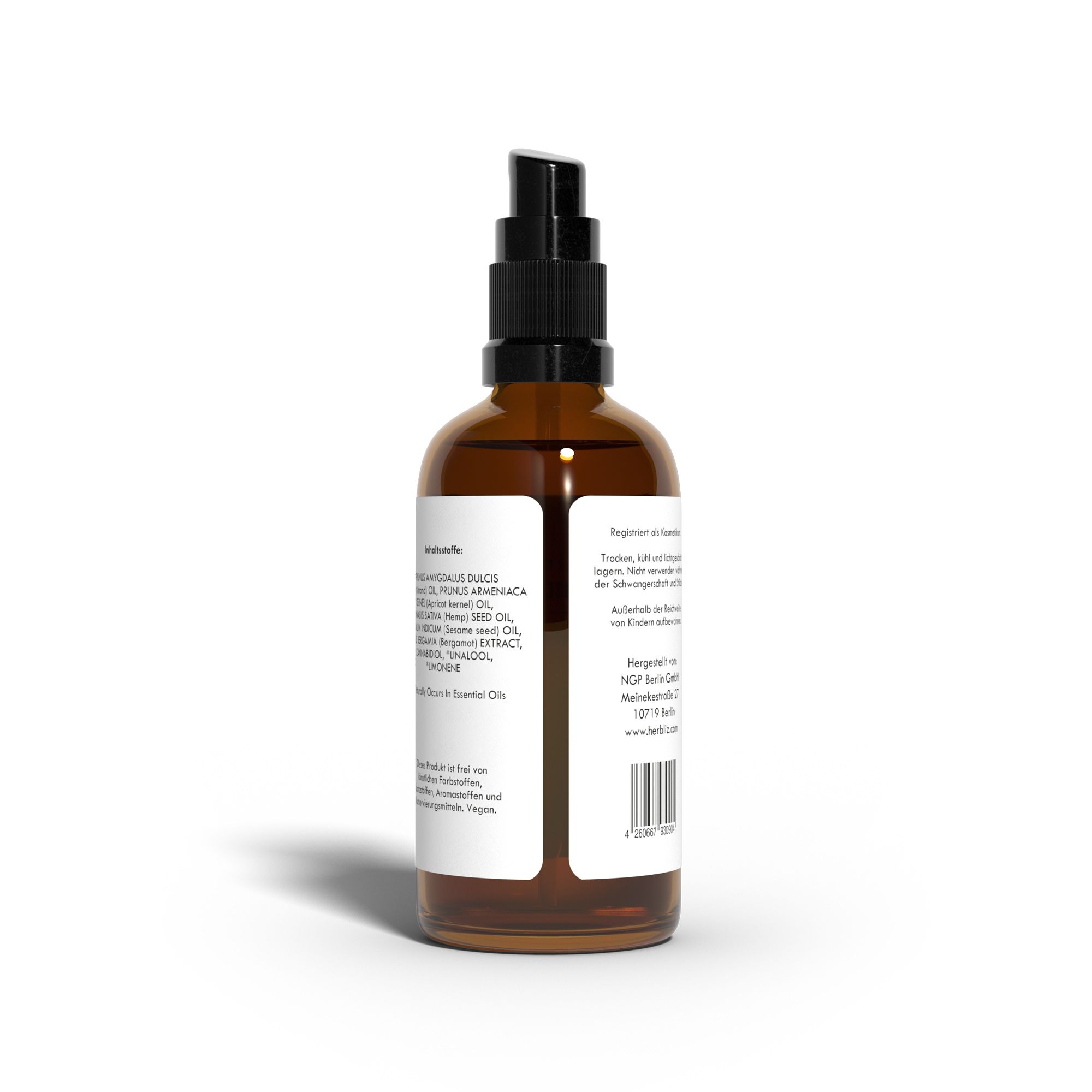 HERBLIZ Bergamotte CBD Massageöl