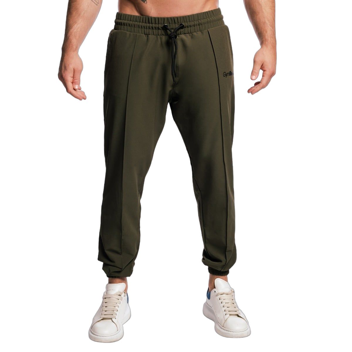 GymBeam Hose Herren regular Jogger mit Kordelzug Olive ARC 1 St