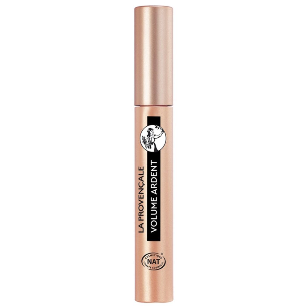 Mascara-Tube mit roségoldfarbenem Deckel. Aufschrift: LA PROVENÇALE, VOLUME ARDENT. NAT-Logo.