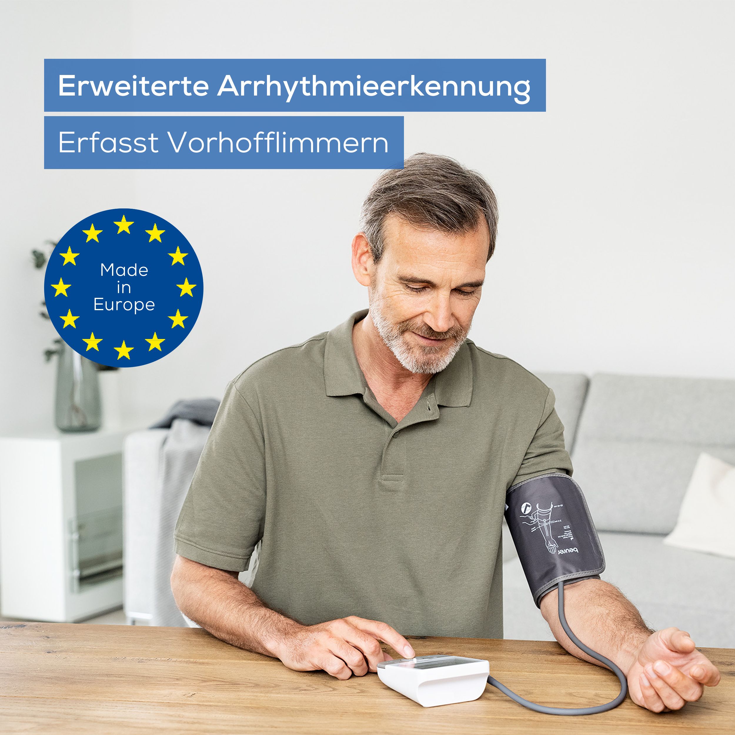 Beurer BM 53 Oberarm-Blutdruckmessgerät mit Erweiterte Arrhythmieerkennung