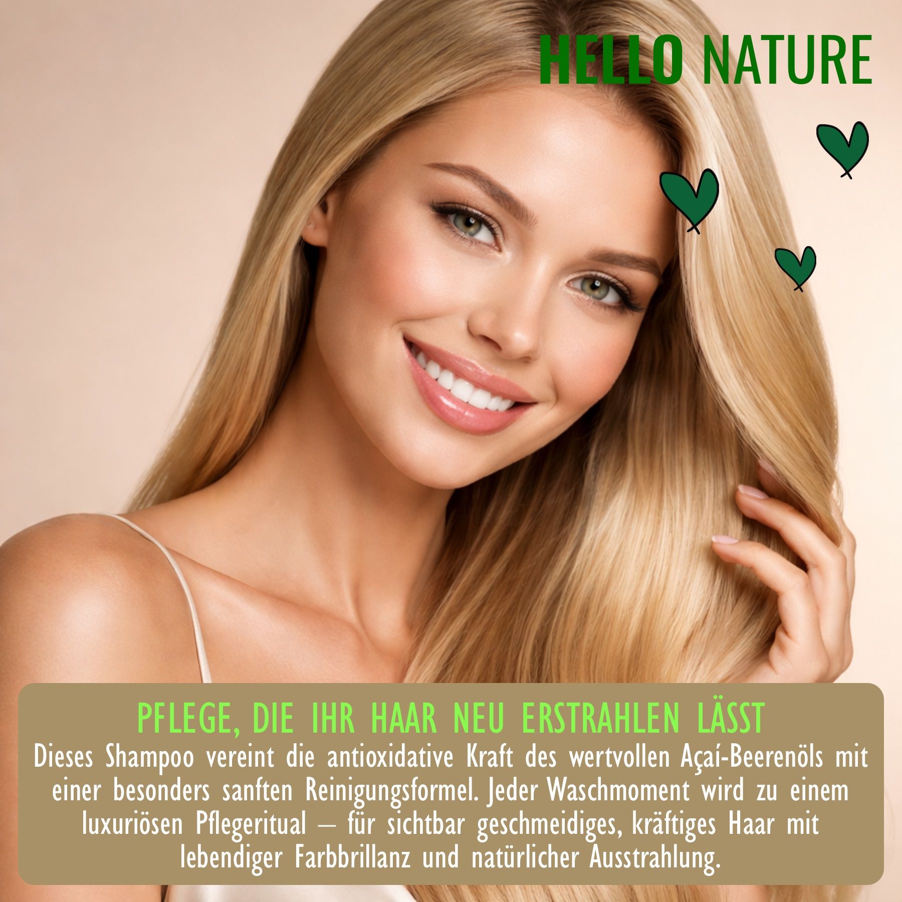 Hello Nature Haarshampoo mit Acai Beere für die Haarpflege