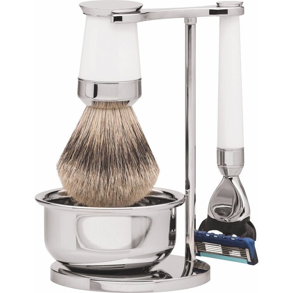 Erbe Solingen Rasiergarnitur Gillette Fusion Paris Weiß mit Seifenschale 1 St