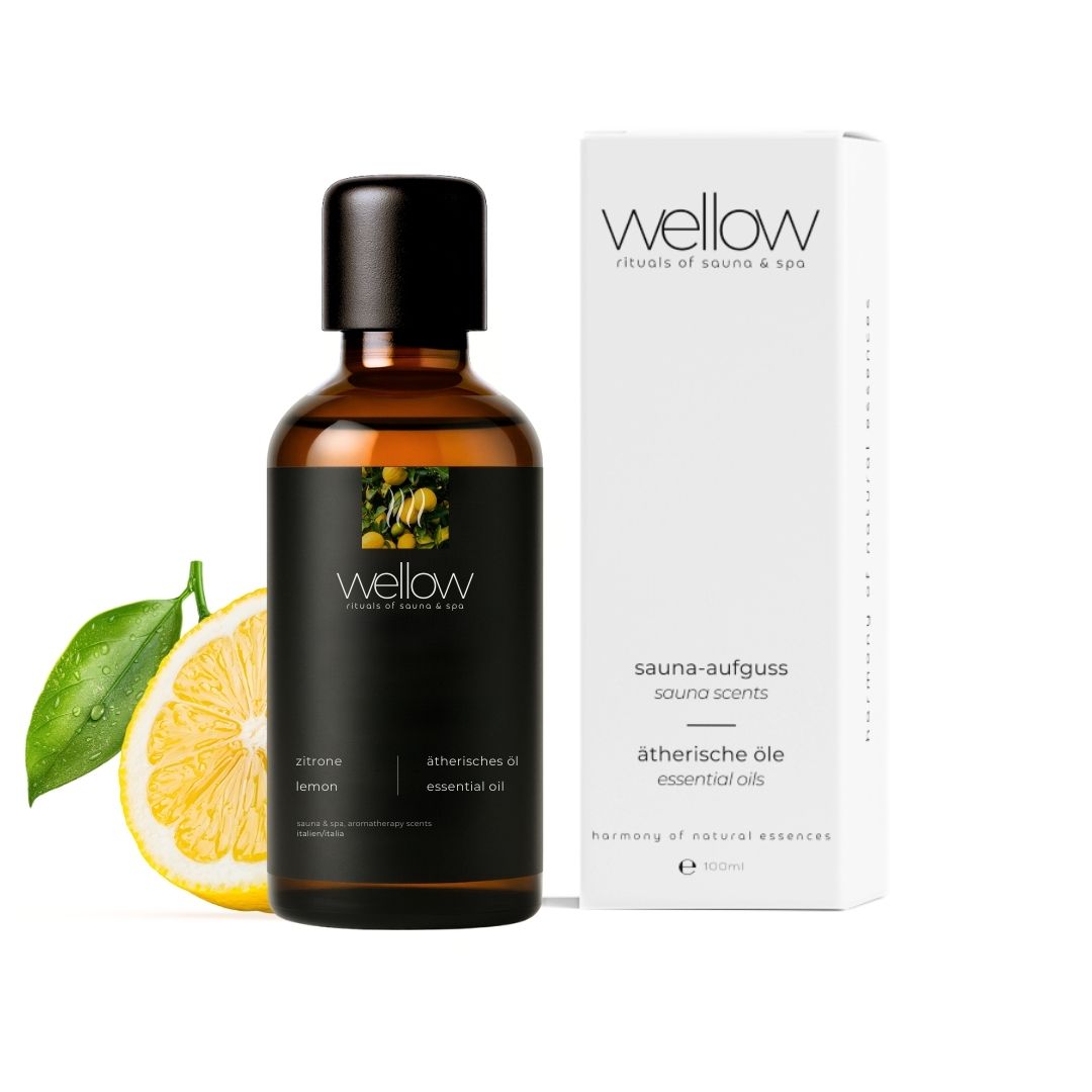 Braune Glasflasche mit schwarzem Deckel und weißer Verpackung.