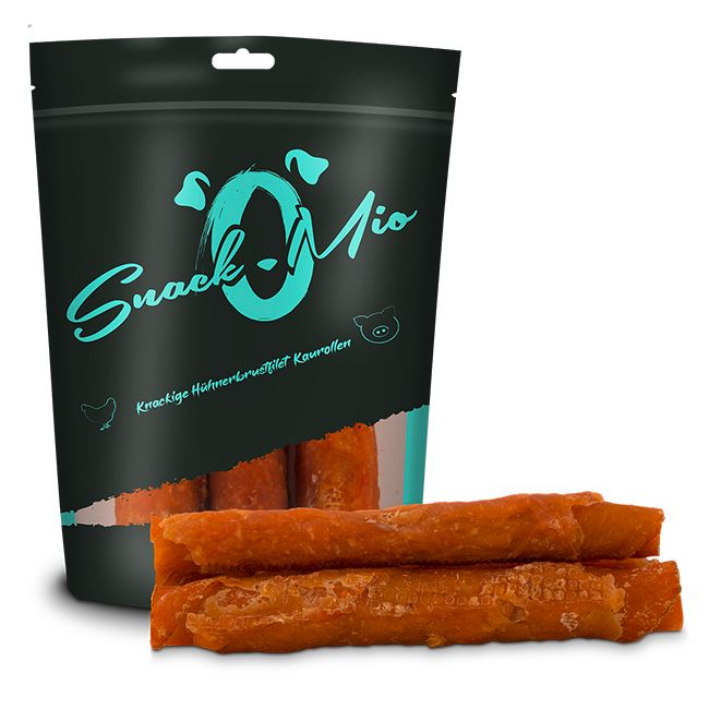 SnackOMio - knackige Hühnerbrustfilet Kaurolle