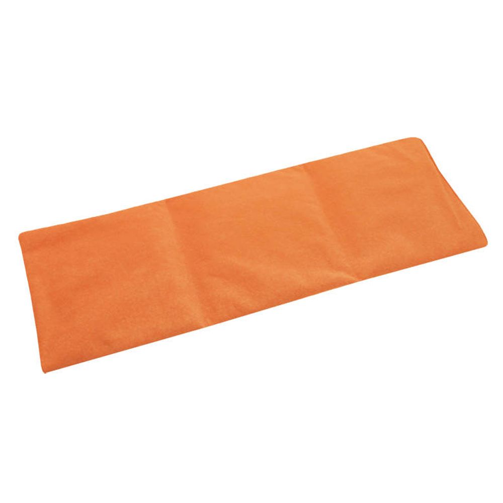 Orangefarbenes, rechteckiges Kissen mit drei Kammern. Liegt flach auf weißem Hintergrund.