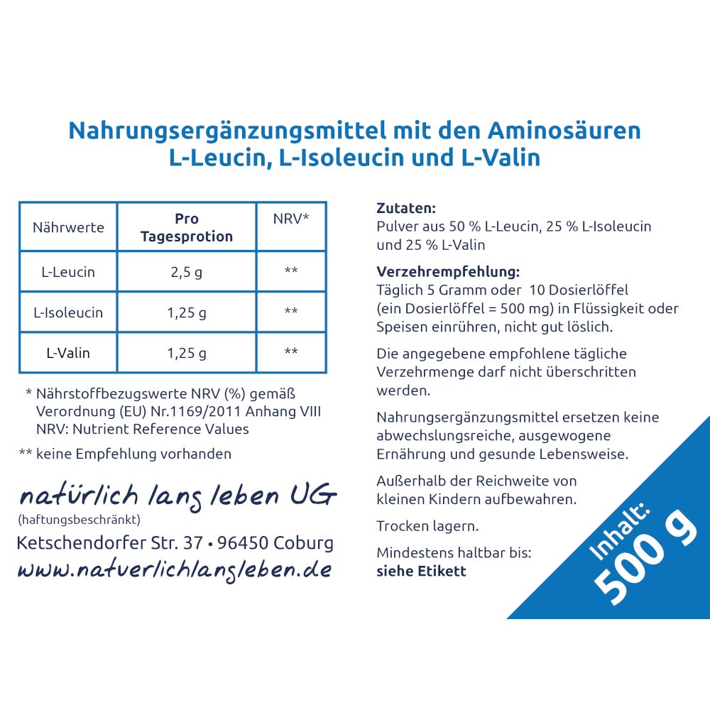 natürlich lang leben BCAA 2:1:1