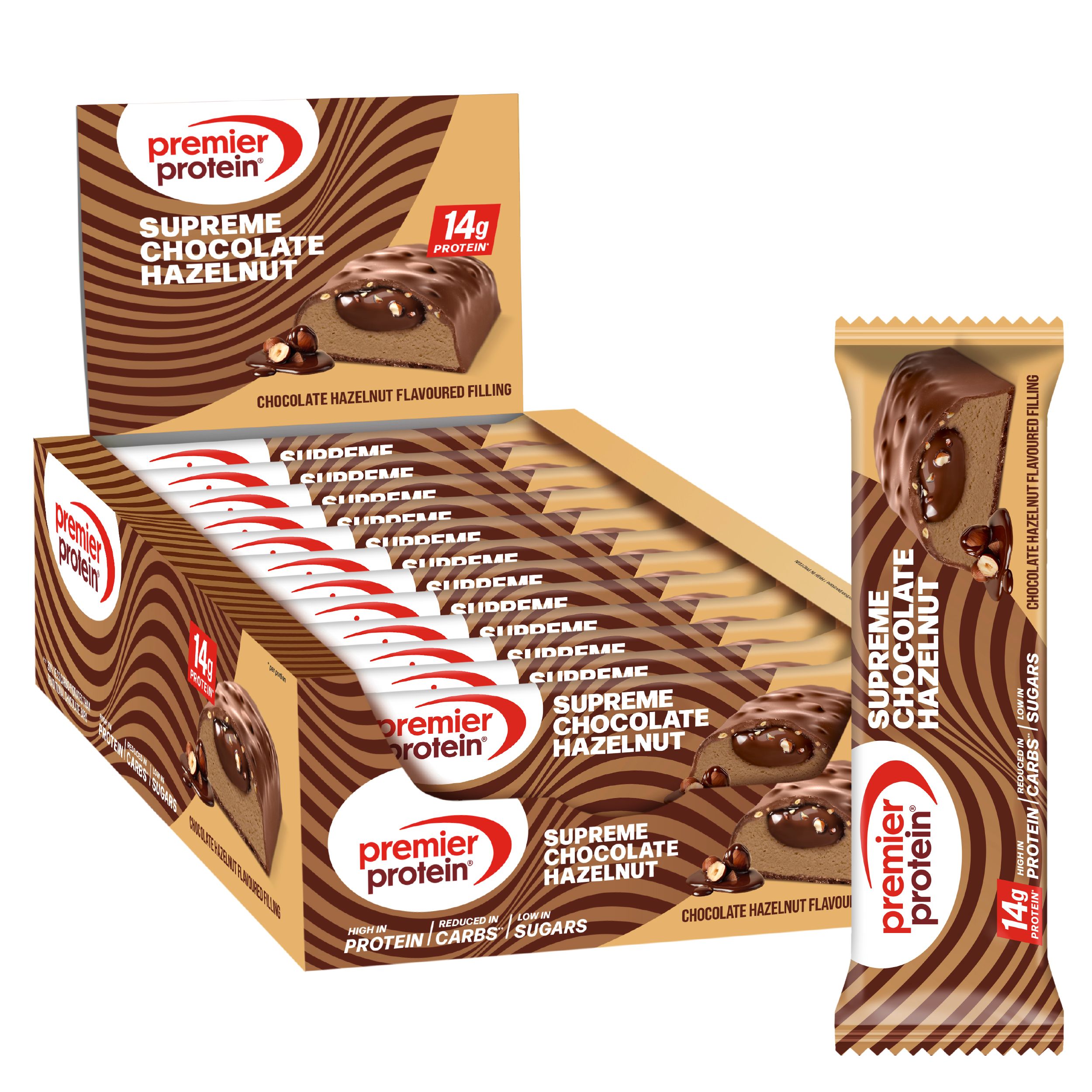 Premier Protein Supreme Bar Chocolate Hazelnut 12x42 g Riegel