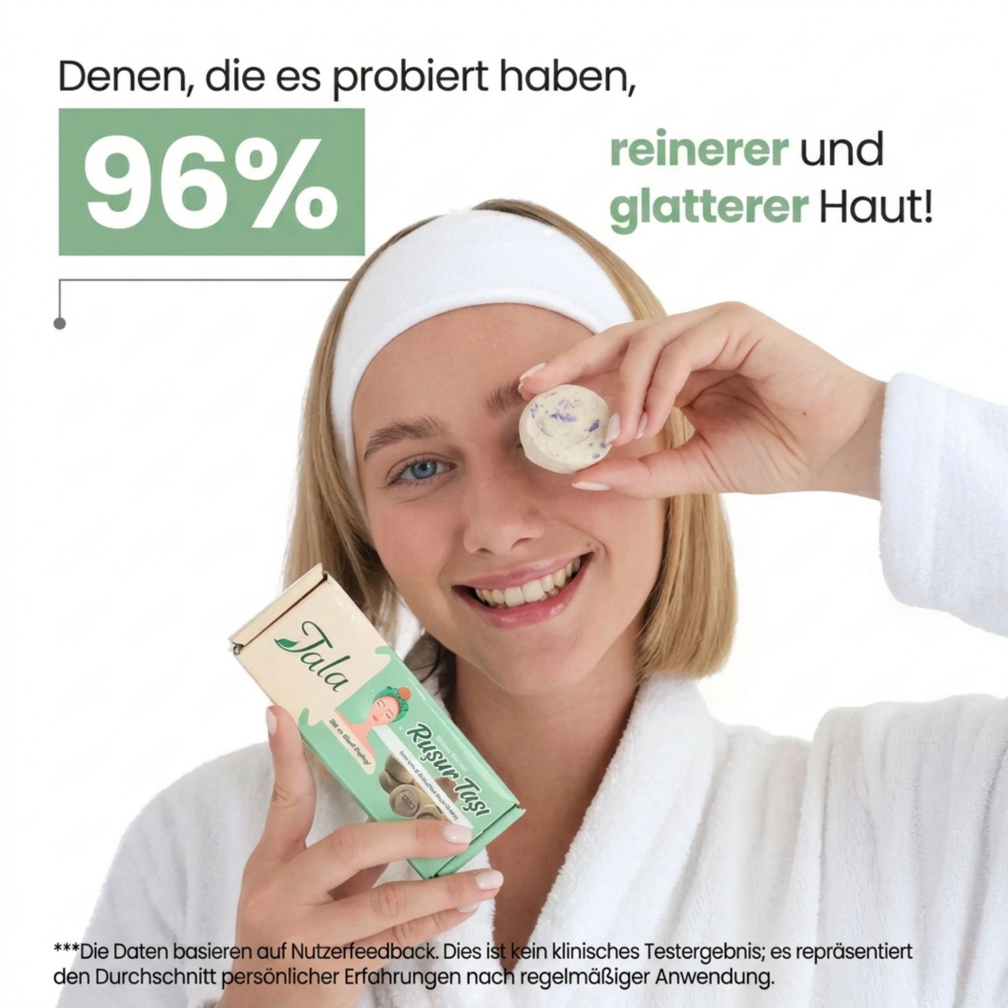 Tala Rusur-Stein Roshoor Peeling für Gesicht & Körper, Natürliches Hamam-Peeling, Peelingstein