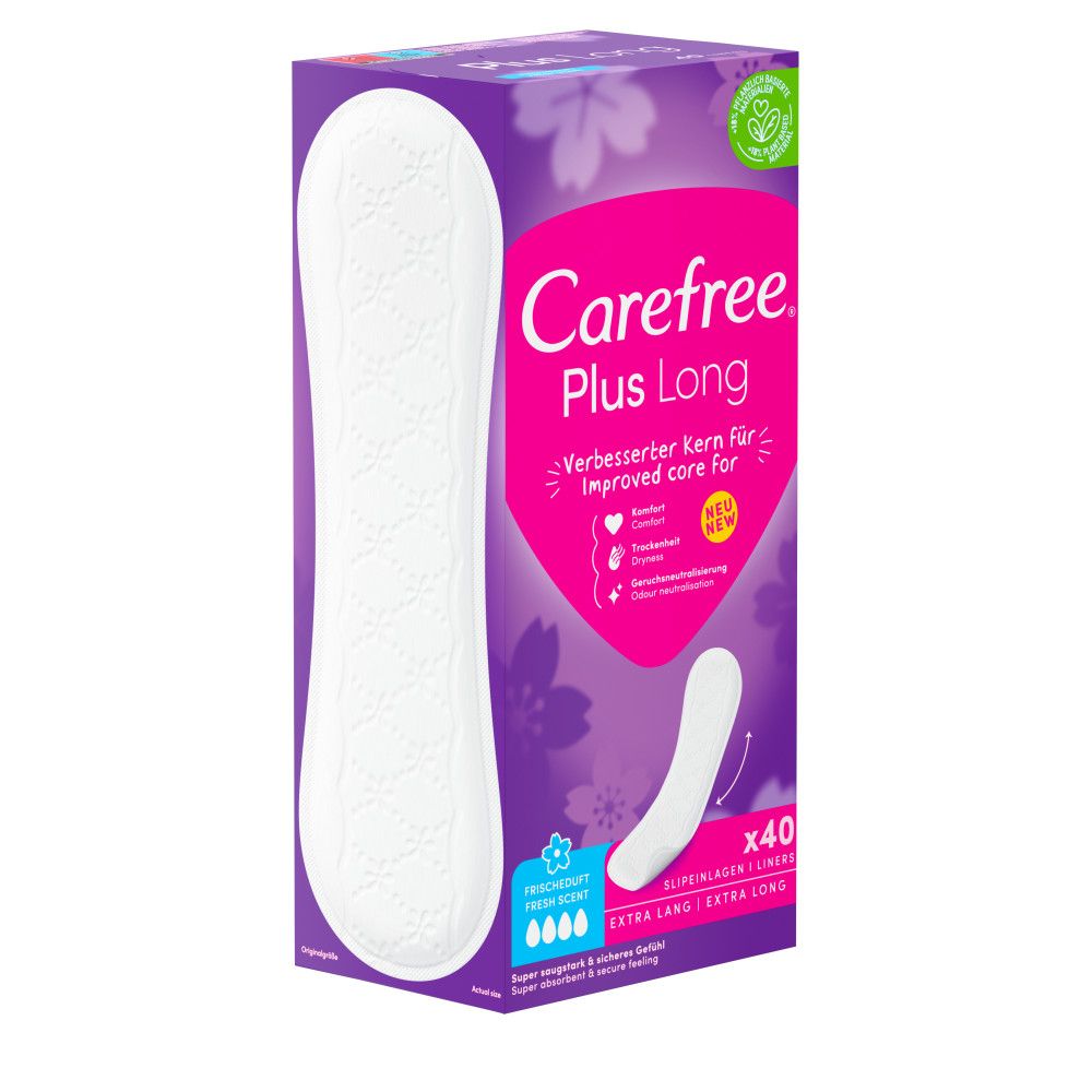 Carefree - Slipeinlagen "Plus Long" Frischeduft