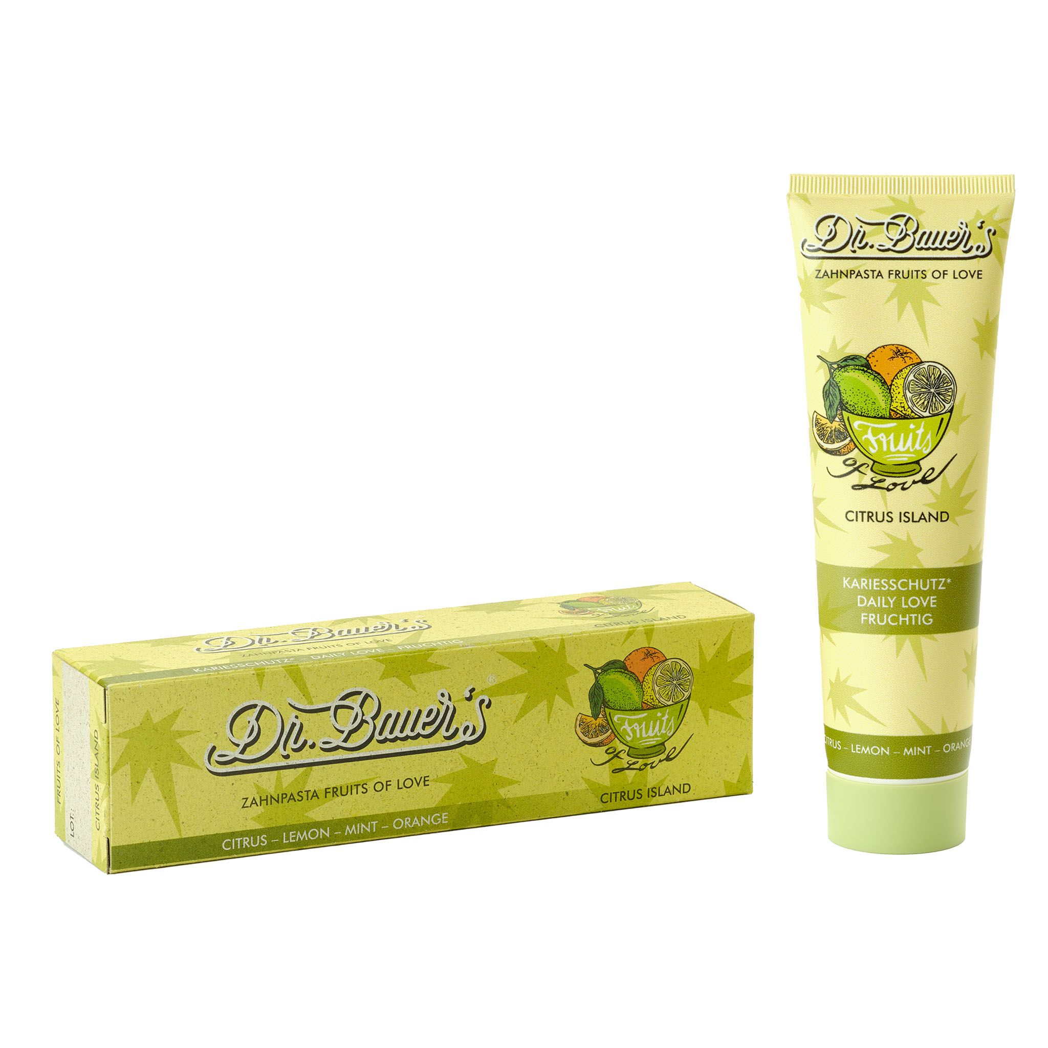 Dr. Bauer's Zahnpasta Fruits of Love Citrus Island 90ml (FBA)