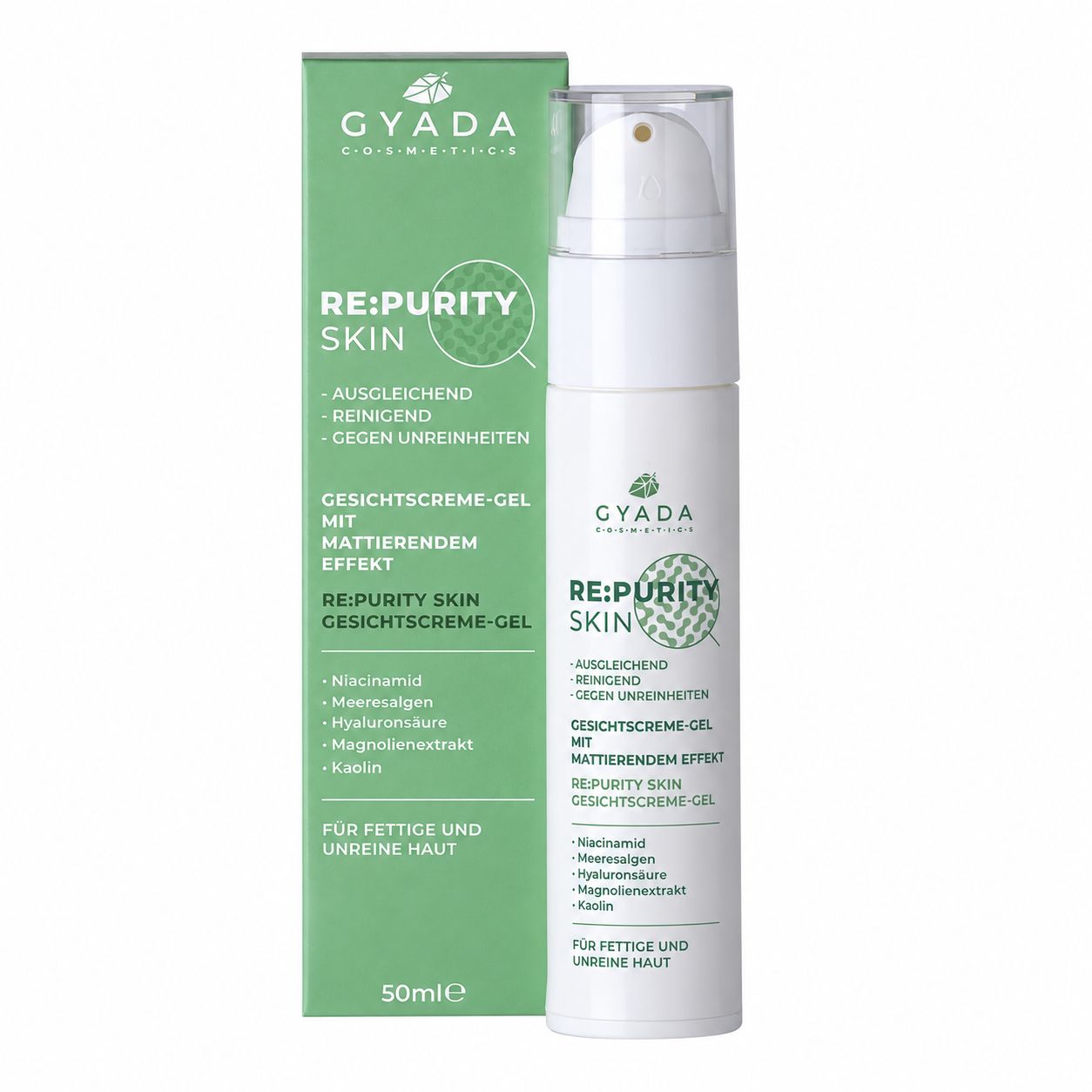 Gyada Cosmetics Re:Purity Skin Gesichtscreme-Gel mit Matt-Effekt, 50ml.