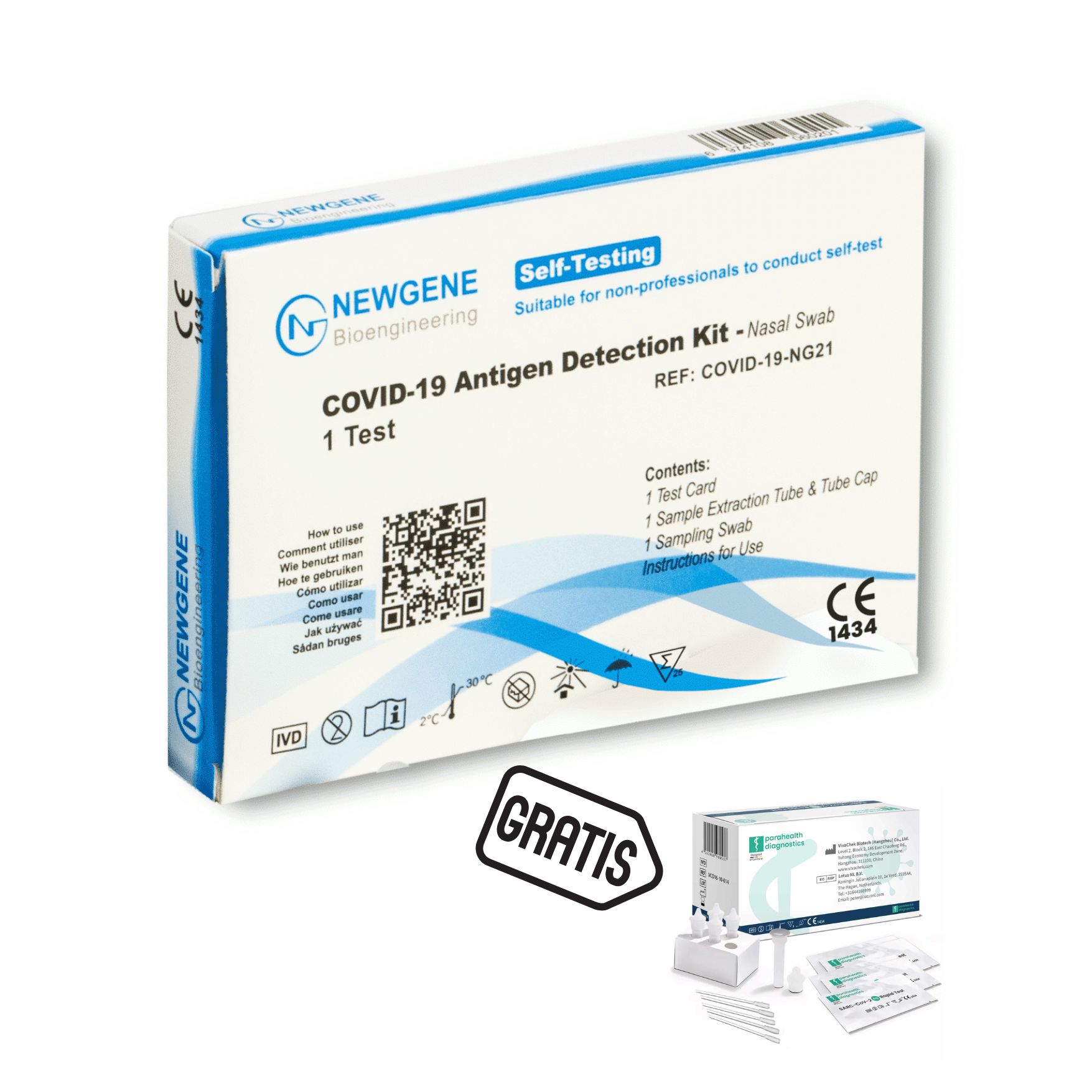 Newgene COVID19 Schnelltest GRATIS parahealth diagnostics