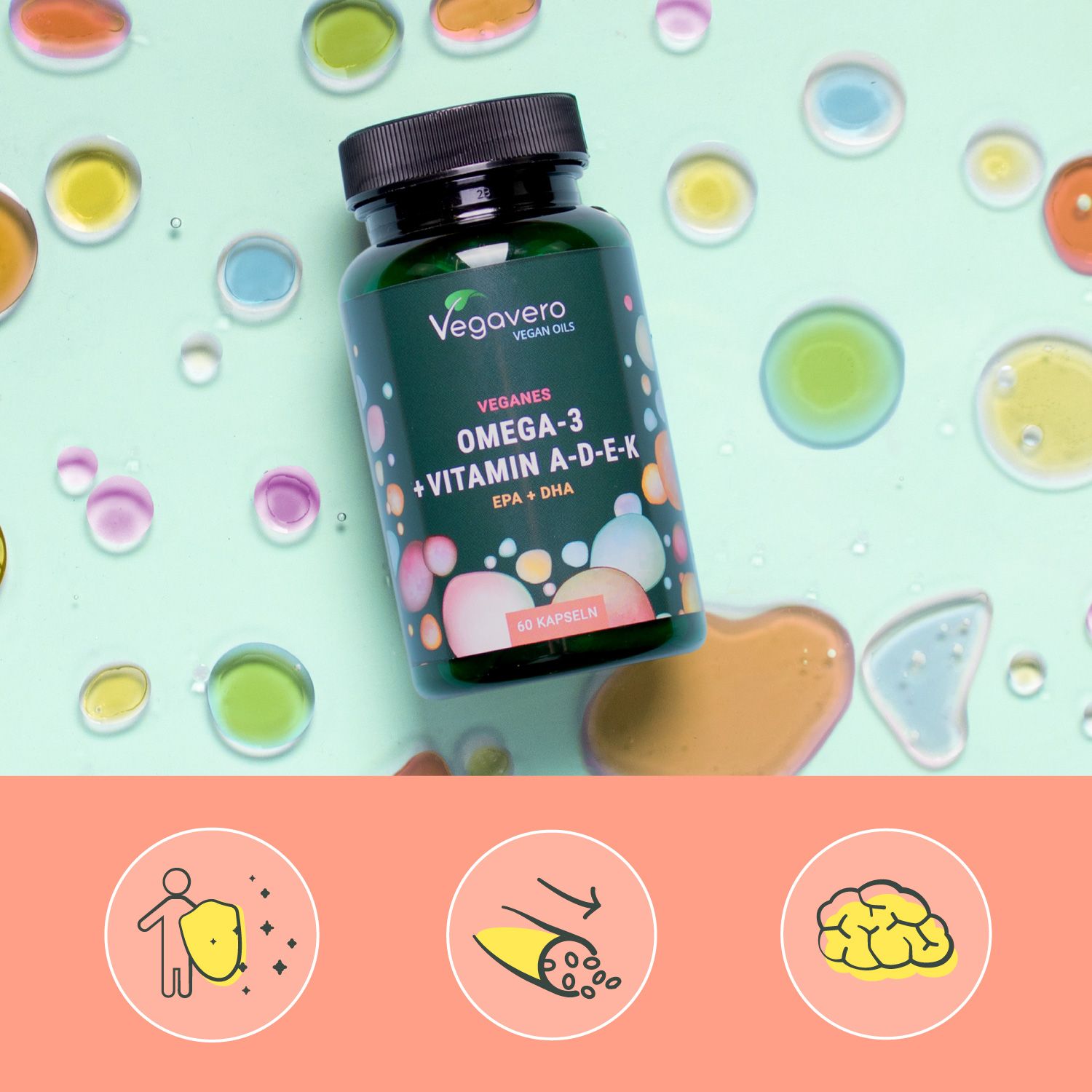 VEGAVERO Omega-3 + ADEK Öl