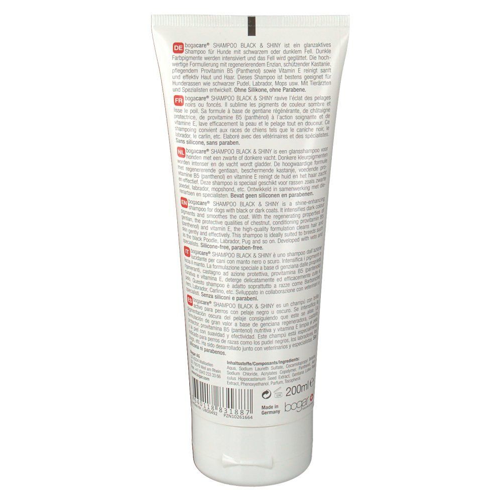 bogacare Shampoo Black & Shiny für Hunde