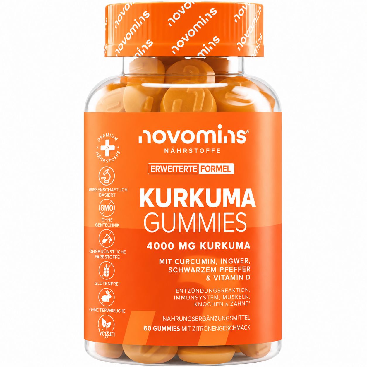 Novomins Kurkuma mit Ingwer 60 St