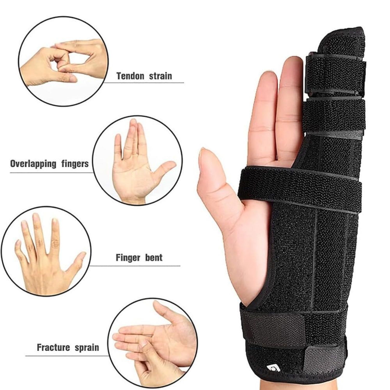 COOL-i Finger & Handgelenkbandage mit 2 Aluschienen verstellbar, atmungsaktiv, links/rechts tragbar