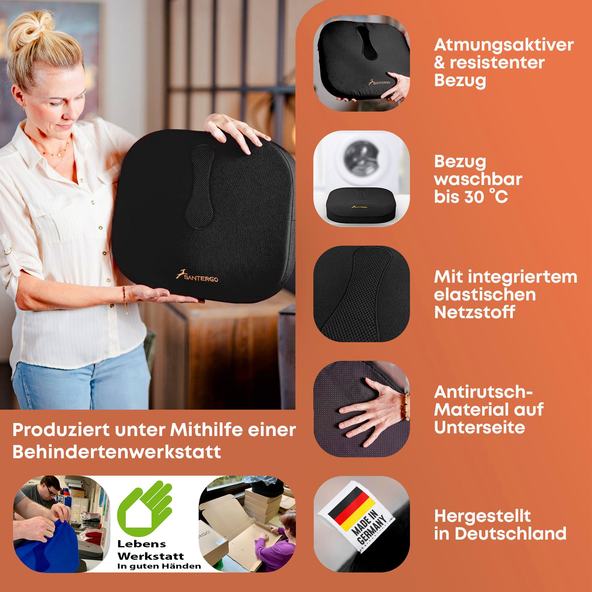 SANTERGO Orthopädisches Sitzkissen