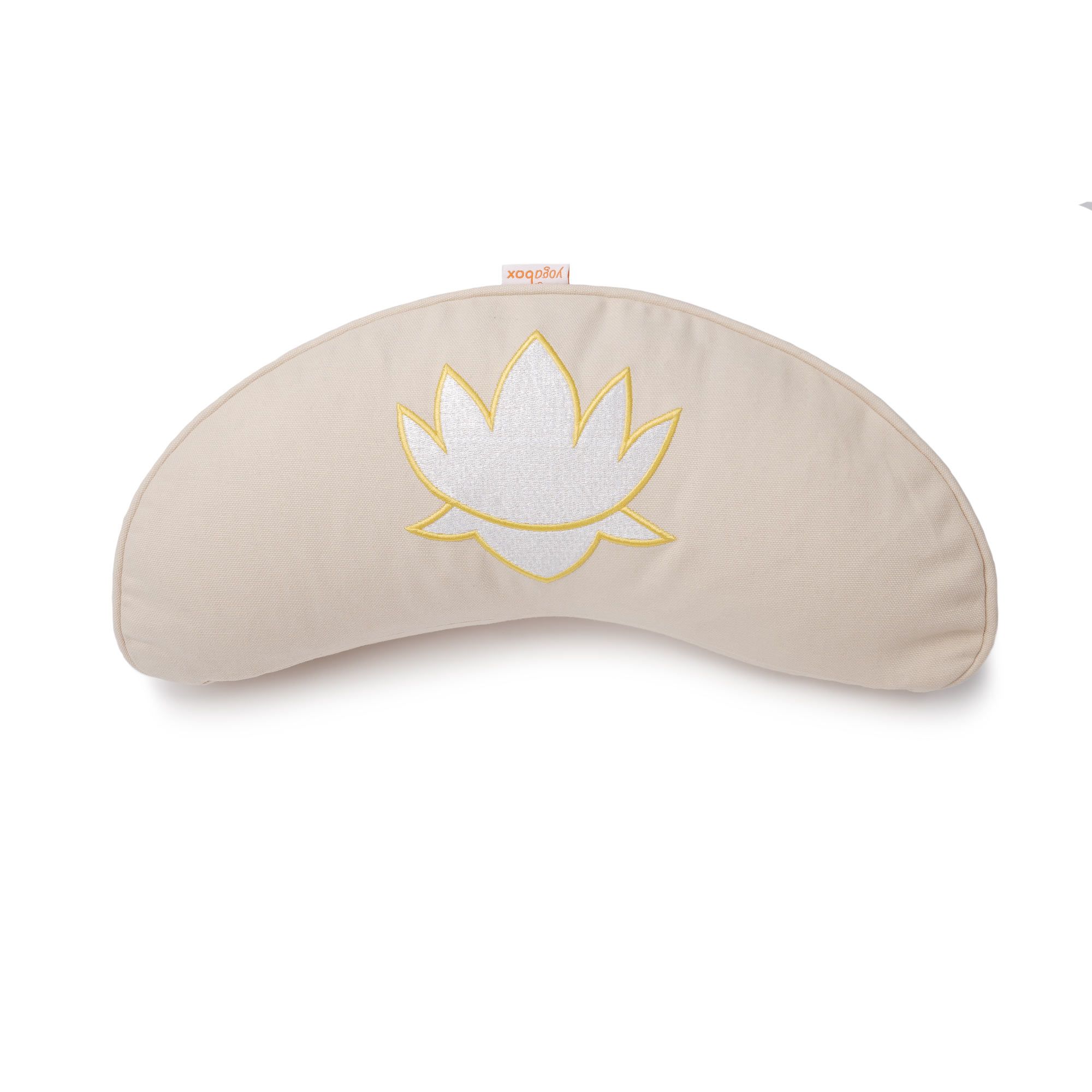 yogabox Yogakissen Halbmond Basic Lotus Stick weiß - natur 40 x 17 12,0 cm 1 St
