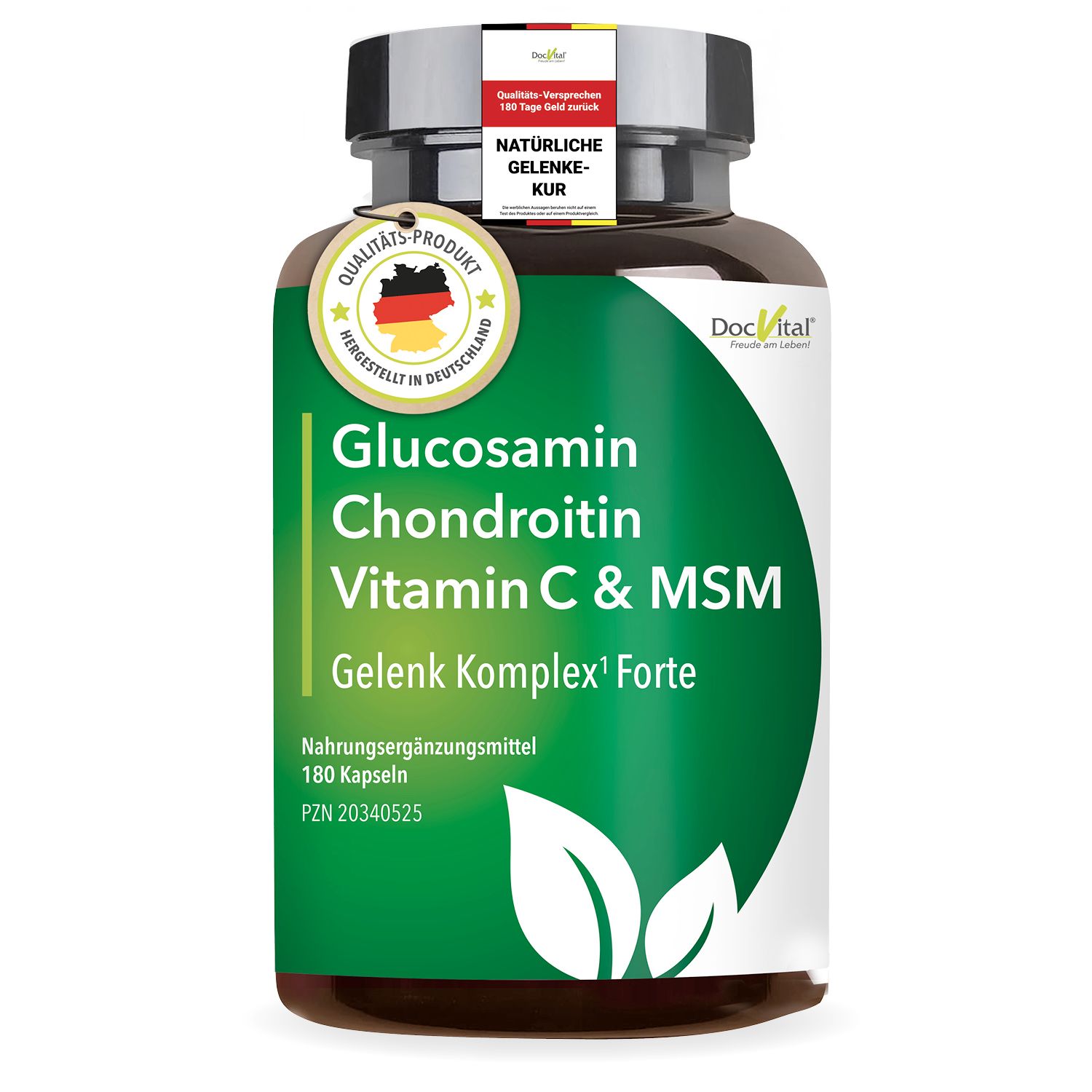 DocVital® Glucosamin Chondroitin MSM Kapseln hochdosiert - Gelenkkapseln mit Kurkuma