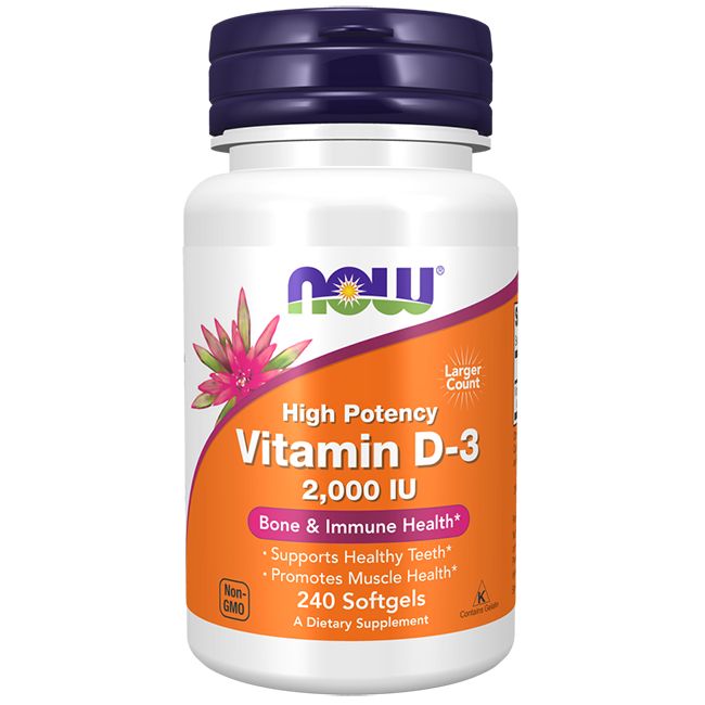 Now Foods Vitamin D3 2000 IU (50 mcg) 240 Pc
