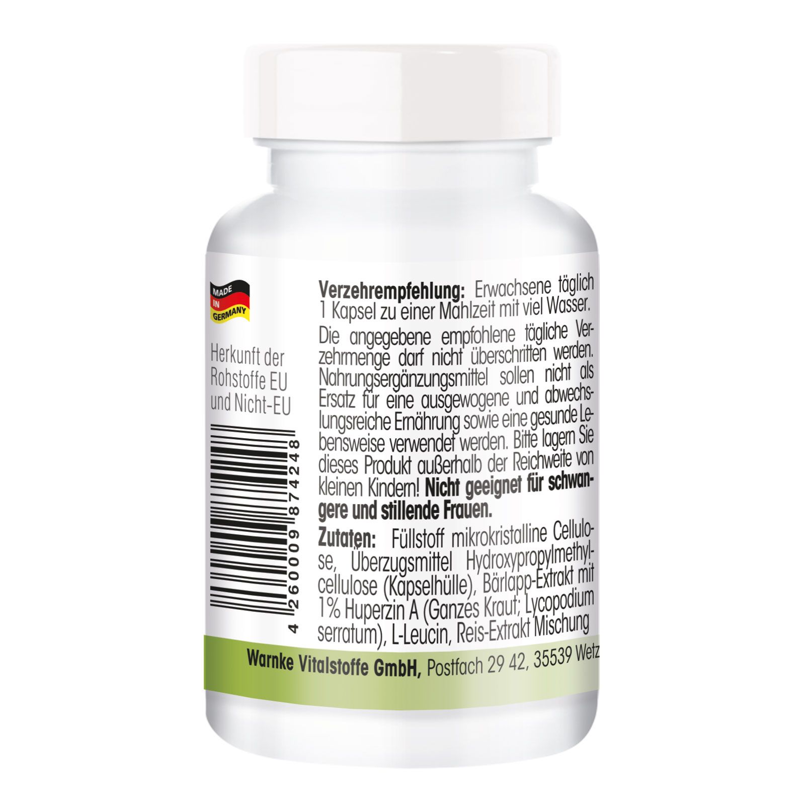 Warnke Vitalstoffe | Bärlapp-Extrakt 20mg