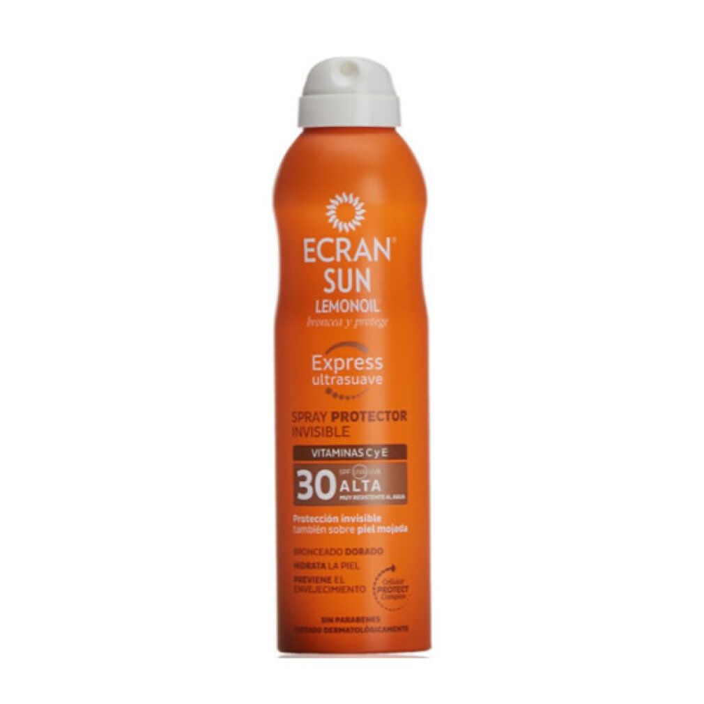ECRAN SUN LemonOil Sonnenschutzspray mit LSF 30. Unsichtbares Spray.