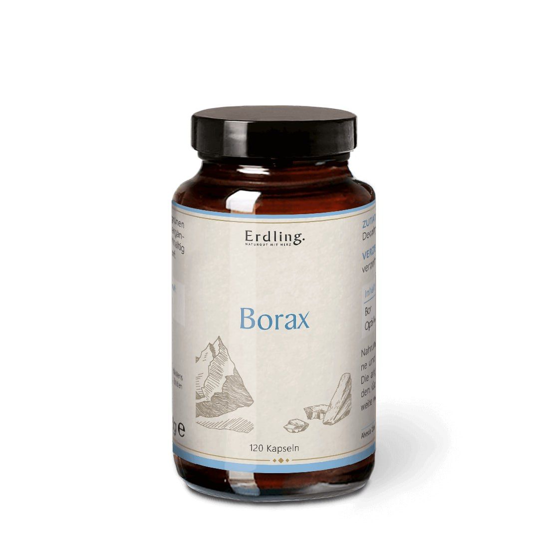Erdling Borax Original - 99,9% Reinheit - OptiMSM™+ Natriumtetraborat Kapseln