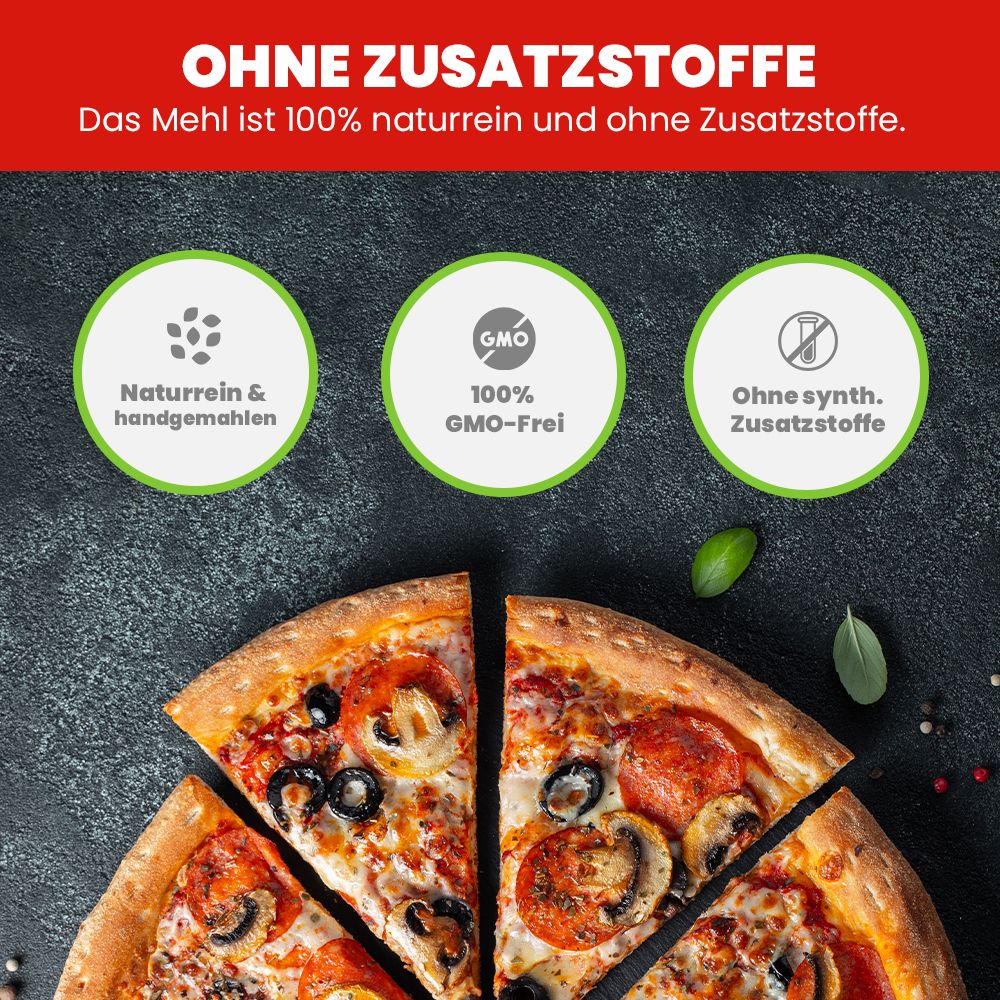 SANUUS® Pizzamehl Typo 00 aus dem Allgäu für Pizzateig & Brot