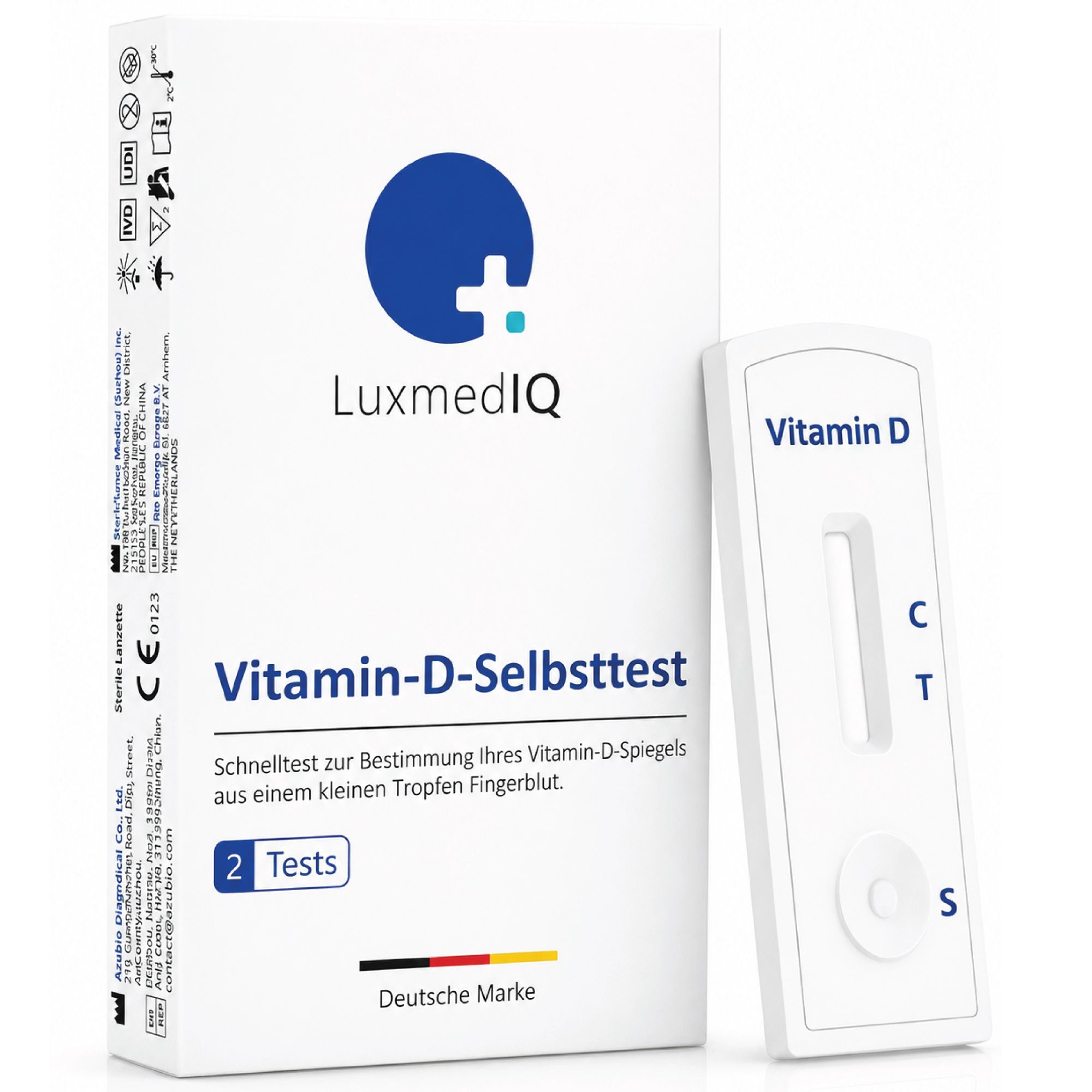 LuxmedIQ Vitamin D Test für Zuhause - Spiegel im Blut einfach messen 2 St