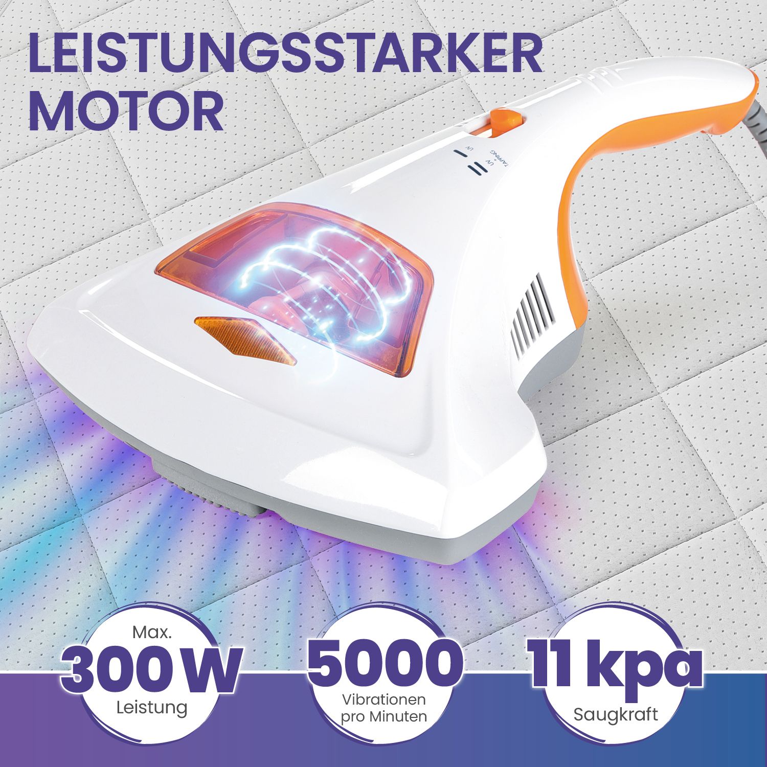 aktimeo Milben-Handstaubsauger mit UV-C Licht