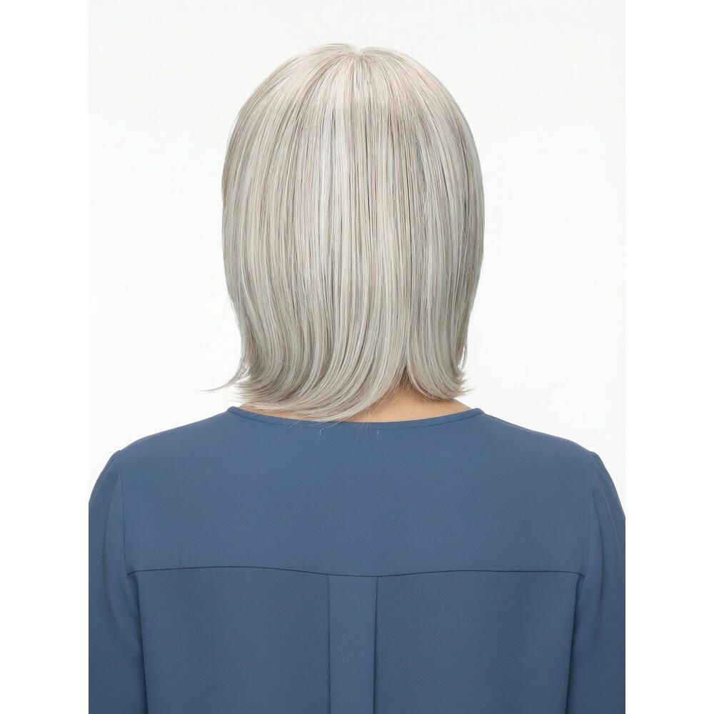 Perücke Mola von trendhair. Grauer Bob. Rückansicht.