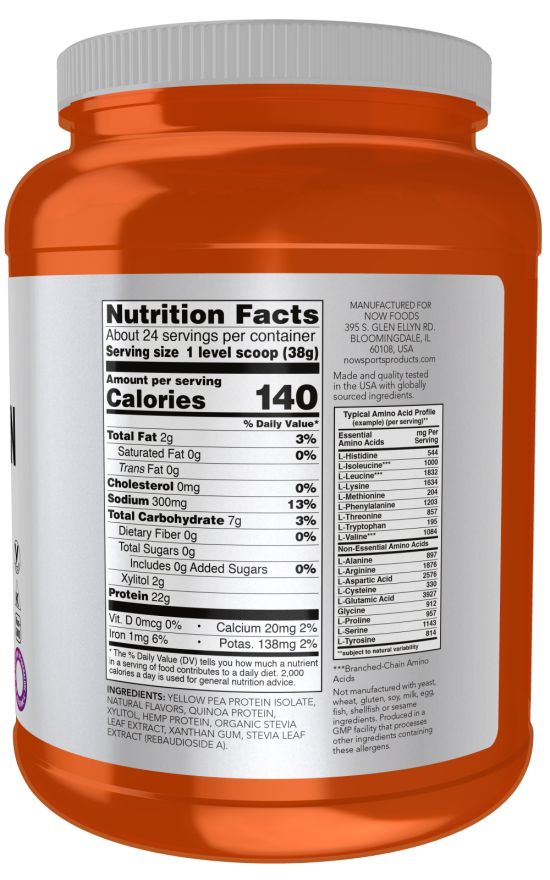 Now Foods Plant Protein Complex cremige Vanille 907 g