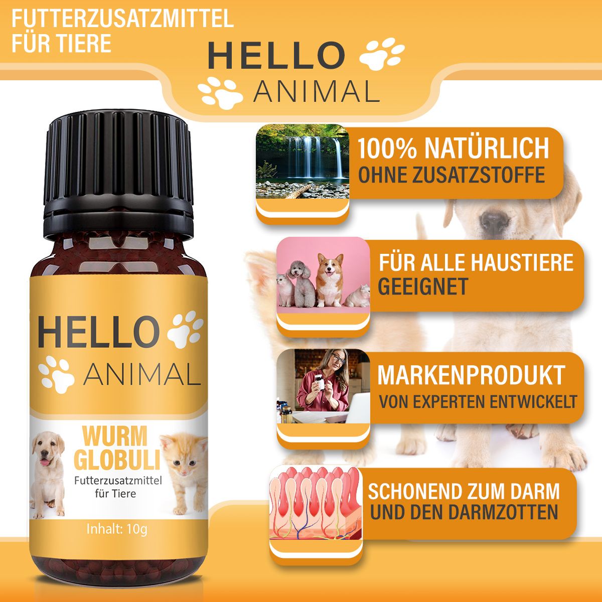 Hello Animal® | Wurm Kügelchen | für Tiere