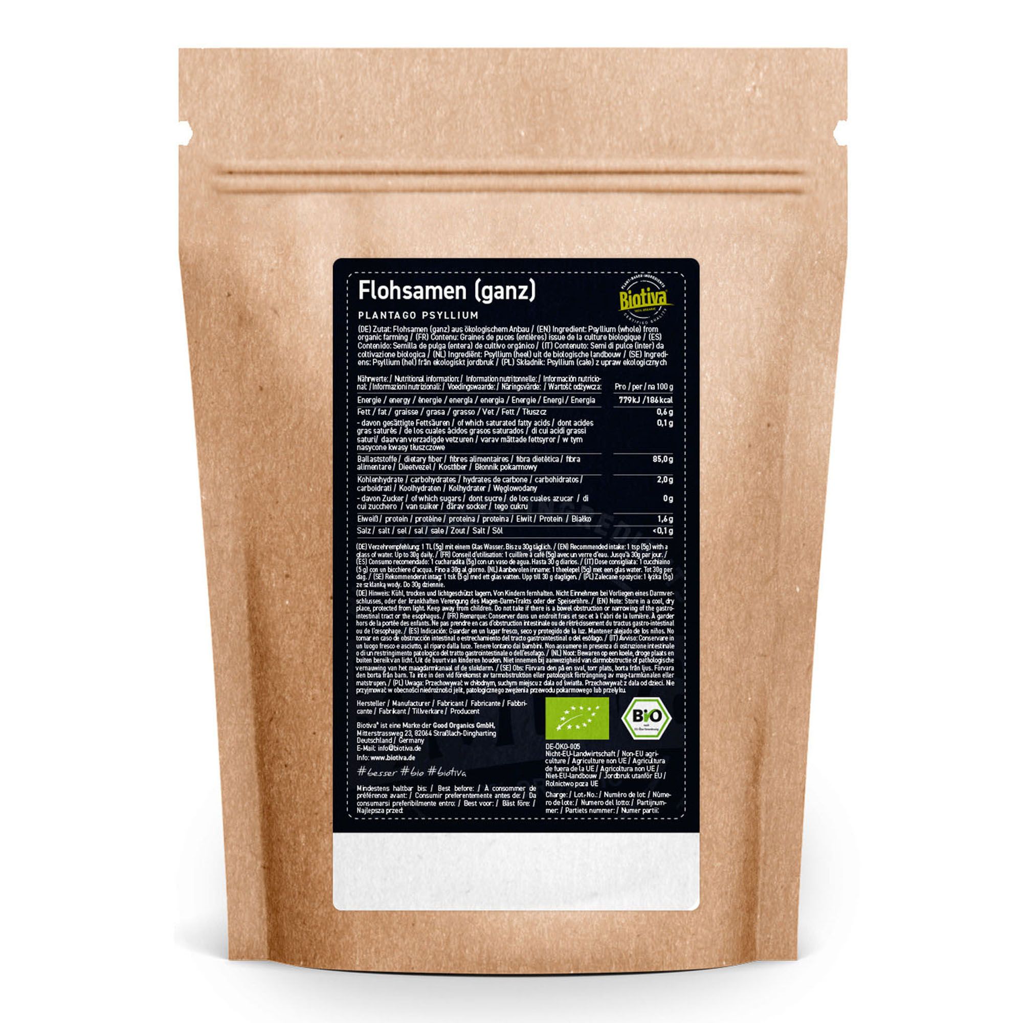 Biotiva Flohsamen ganz Bio