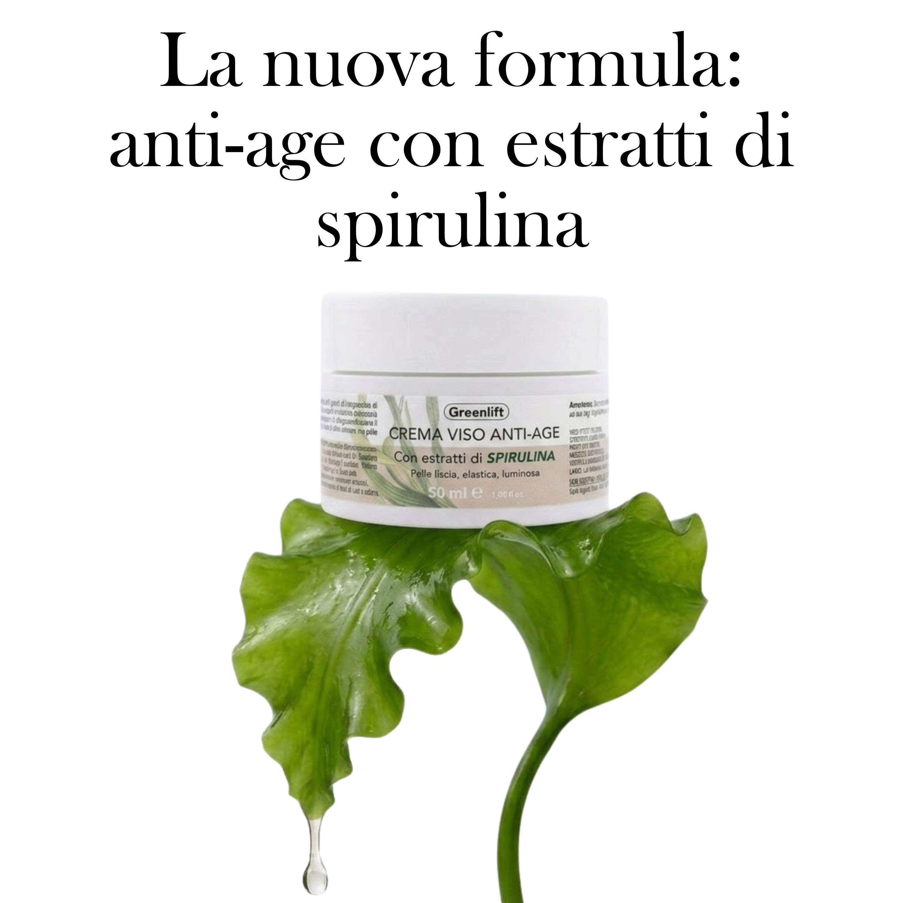 ALOHALABS Greenlift Anti-Aging Gesichtscreme mit Spirulina – Feuchtigkeitsspendende Pflege
