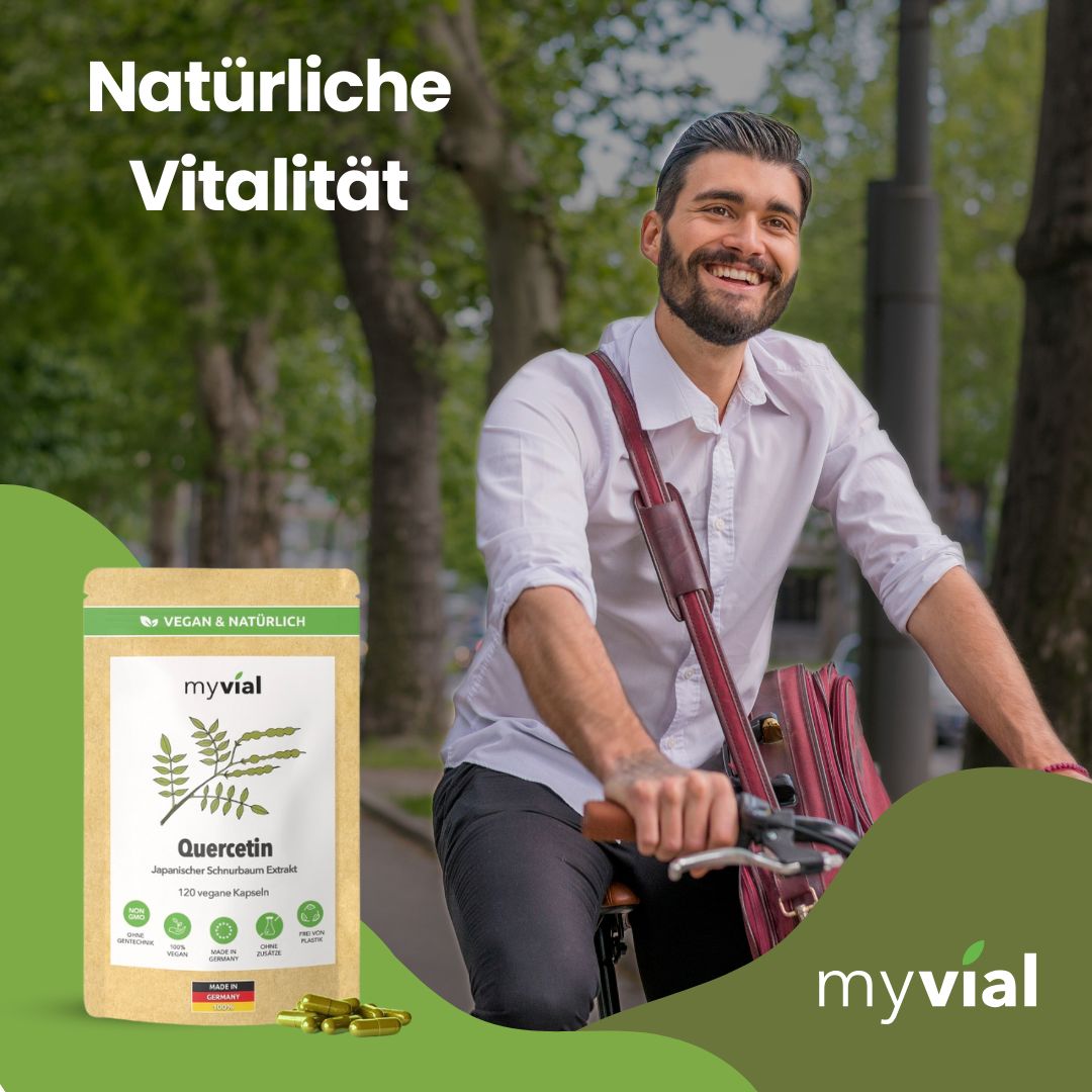 myvial® Quercetin Kapseln 400 mg - 120 St mit 95% Quercetin aus Sophora japonica - vegan