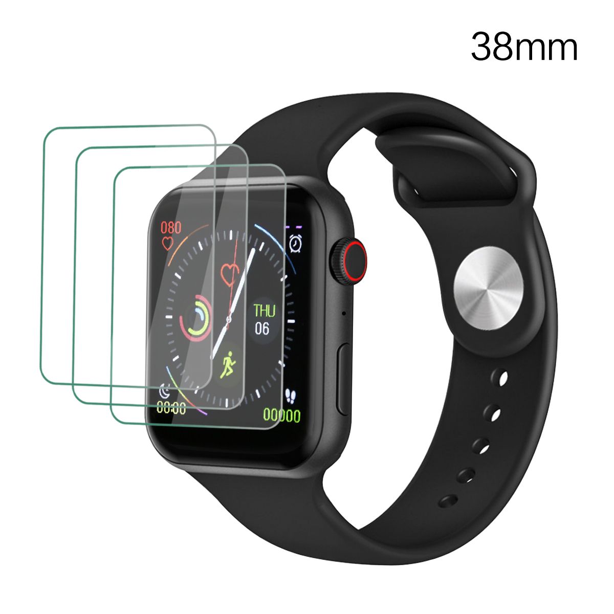 Platyne 3er-Set Schutzfolien für Apple Watch 38 mm
