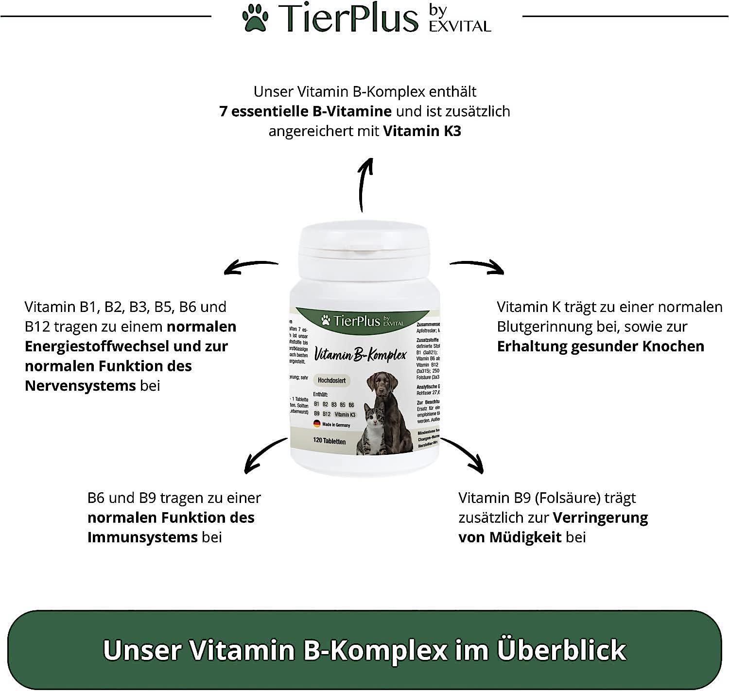 EXVital® Vitamin B Komplex Tabletten für Hunde & Katzen