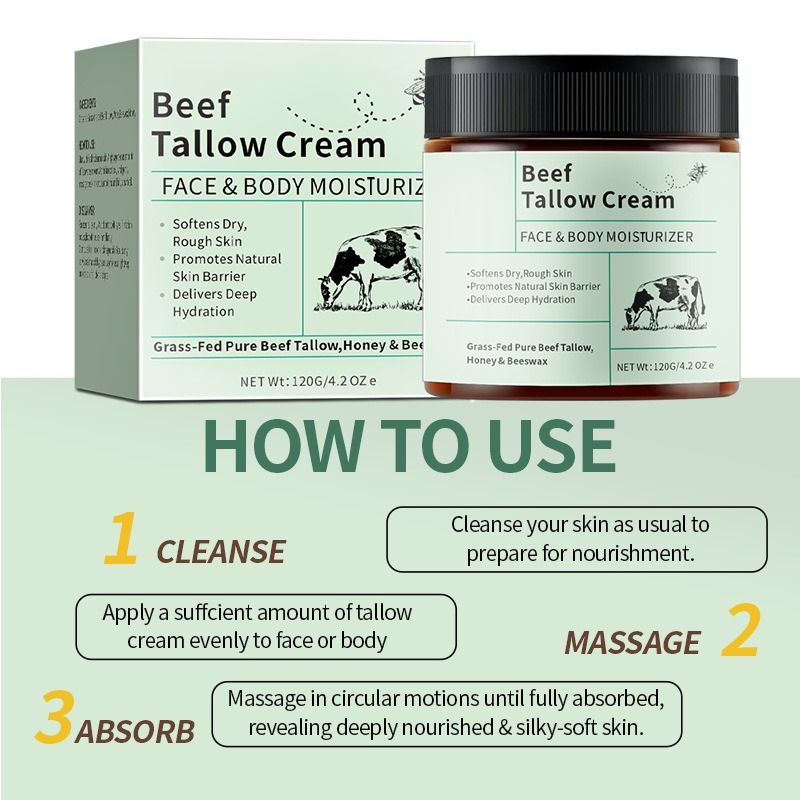 BEEF TALLOW CREAM mit Bienenwachs & Honig