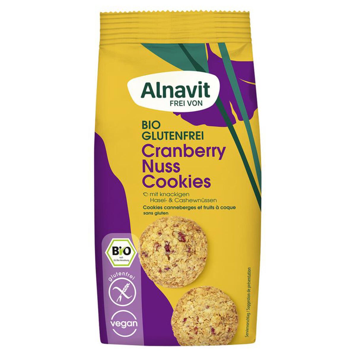 Alnavit Cranberry Nuss Cookies glutenfrei 125 g