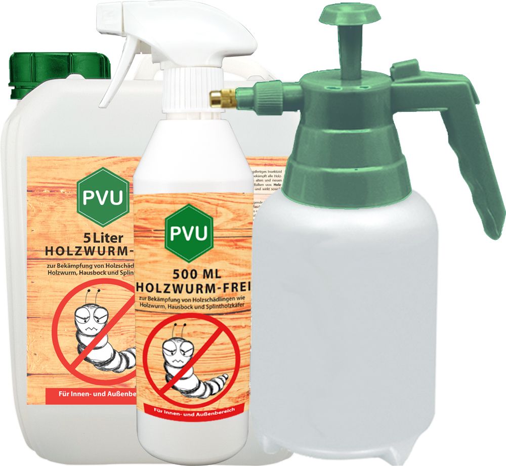 PVU Holzwurmspray zur Bekämpfung von Holwürmern und Holz Schädlingen