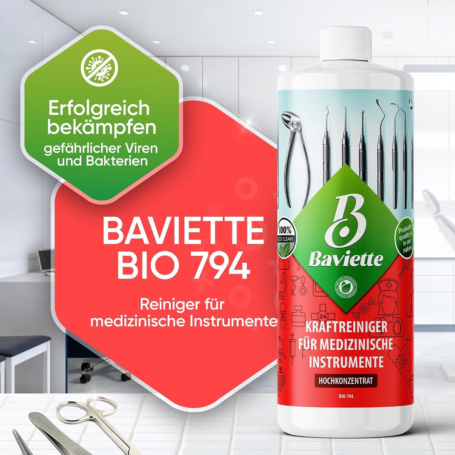 Baviette Spezialreiniger für empfindliche Instrumente in Praxis, Labor & Technik