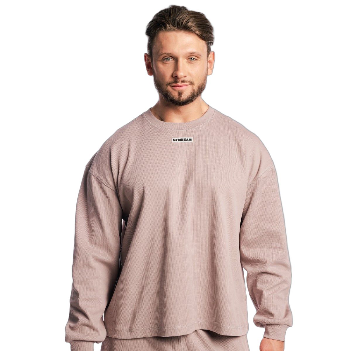 GymBeam Pullover Herren Oversized ohne Kapuze in Roux 1 St